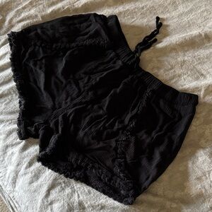 Mossimo Supply Co. Black Ruffle-Trim Sleep Shorts